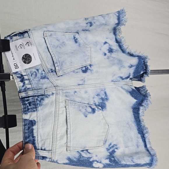 BP Ripped Nonstretch Denim Cutoff Shorts Size 26 ( 4 ) Blue Bleached Wash NWT - Picture 13 of 13